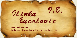 Ilinka Bucalović vizit kartica